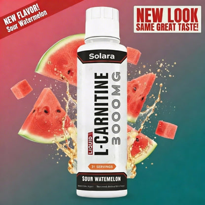 Solara™ L-Carnitine 3000mg Liquid Fast Absorbing Energy & Fat Metabolism Support