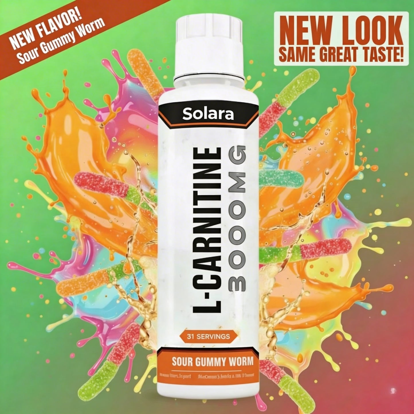 Solara™ L-Carnitine 3000mg Liquid Fast Absorbing Energy & Fat Metabolism Support